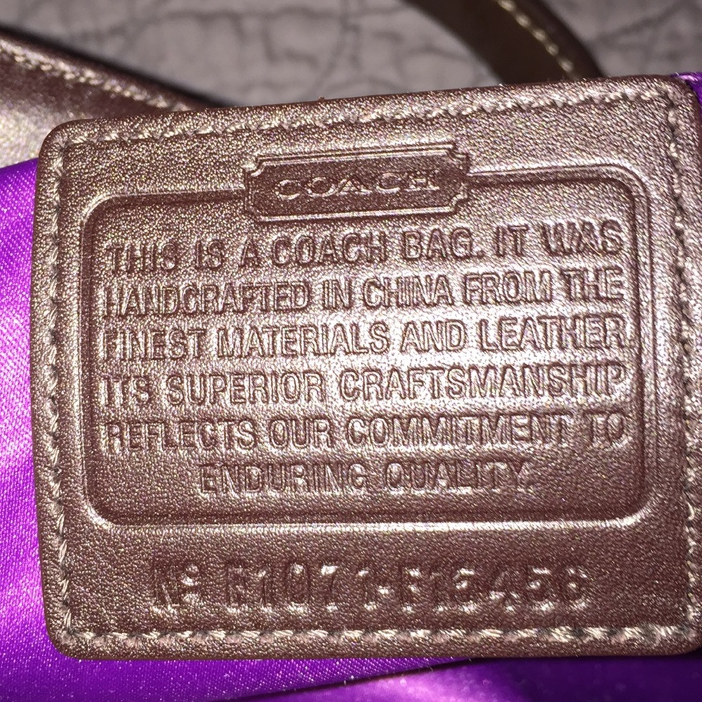 Coach Penelope Tattersall Wool Plaid Satchel - Picture 6 of 6